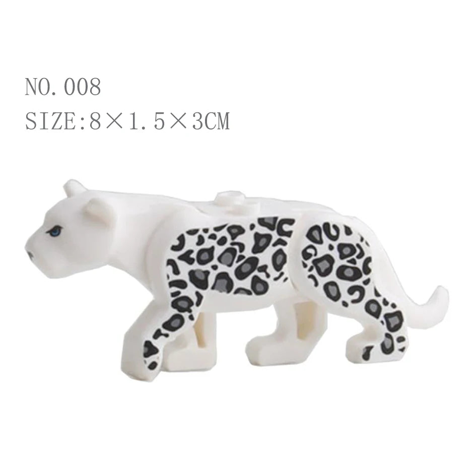 EZ Animal Building Blocks Model Crocodile Leopard Educational Games Figure Brick Toys for Children Kids