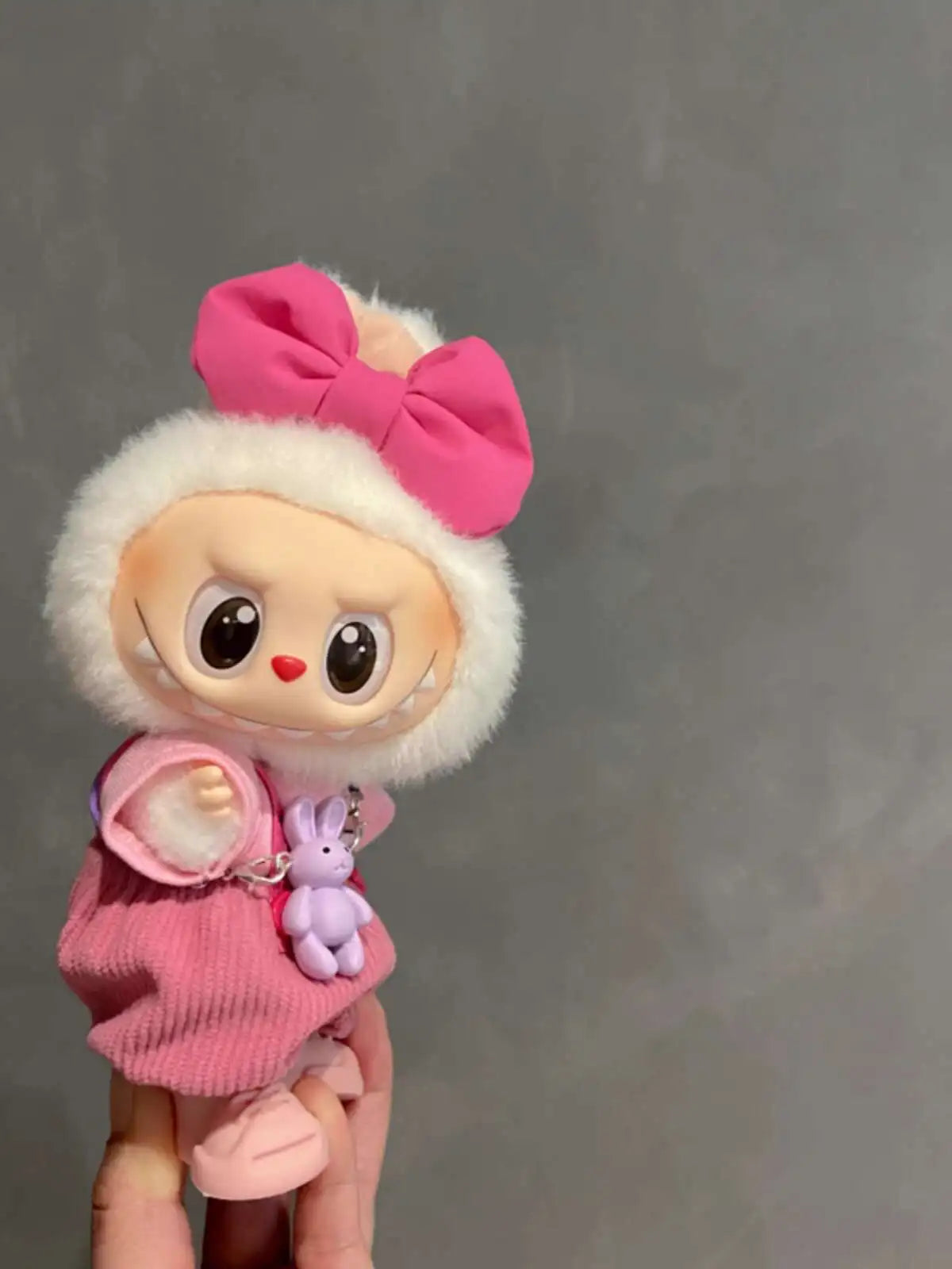 EZ original 17cm labubu clothes outfit Plush doll clothes Macaron Cute Clothing DIY Kid Gift Clothes Hair accessories v1v2 clothes