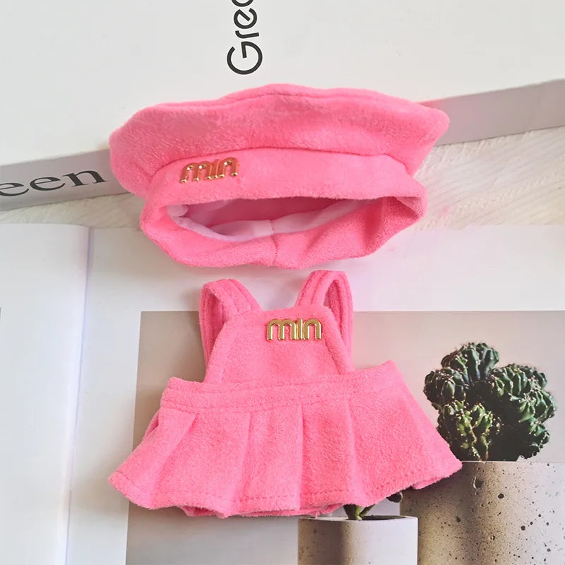 EZ Labubu Sitting Party Series Classic Dress Grid Style Small Fragrance for Labubu Kid Gift Labubu Clothes Design Style