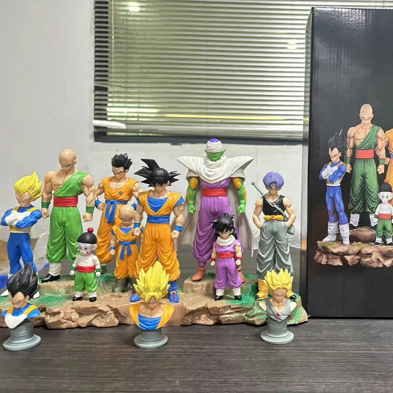 EZ 28cm Anime Dragon Ball Kids Krillin Son Gohan Trunks PVC Action Figures Model Collection Desktop Decoration Toys Kids Gifts