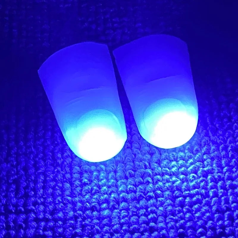 EZ 2PCS Magic Trick Fingers Thumbs with LED Battery Powered Magic Props Halloween Magic Trick Fingers Thumbs Party Toys for Child