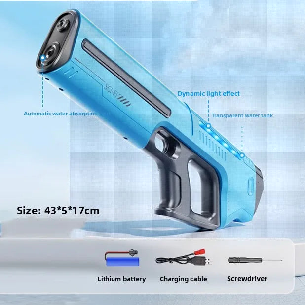 EZ Children's Fully Automatic Water Storage Gun Large Capacity Electric Water Absorbing Toy Gun Summer Outdoor Water Toy Gift