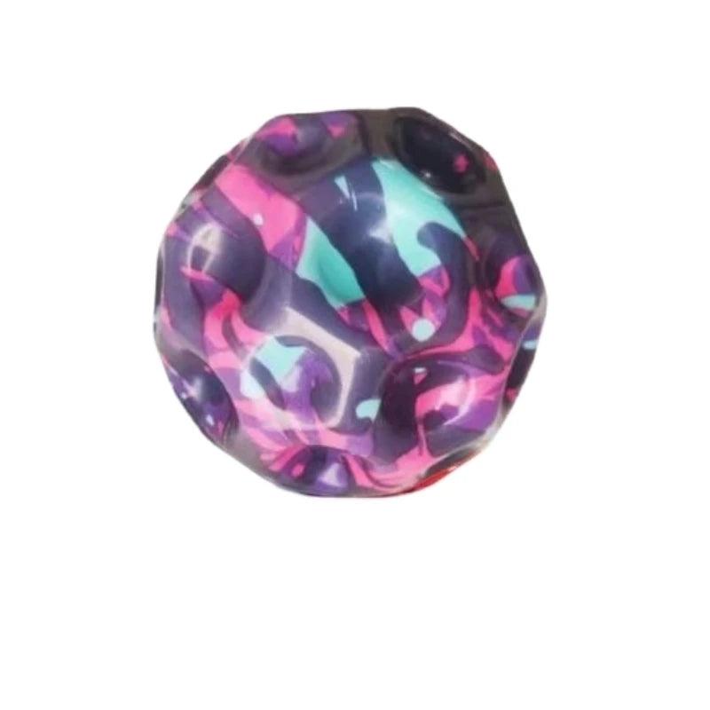 EZ Camouflage moon shaped porous elastic ball compact anti drop PU ball ergonomic design children's indoor outdoor decompression