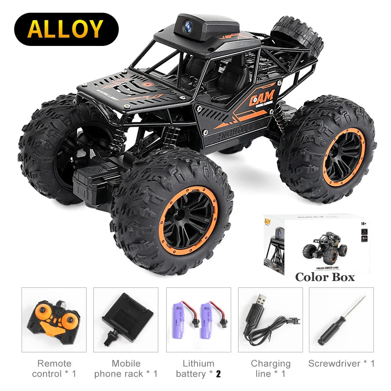 EZ Rc Car With HD Camera FPV WIFI Machine On Remote Control Stunt 1:18 2.4G SUV Radiocontrol Climbing Toys For Kids on a Sign
