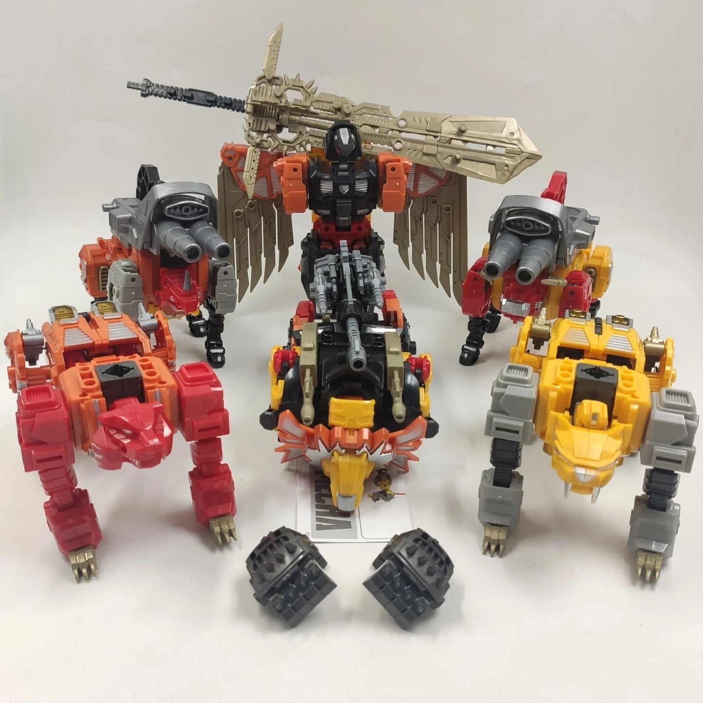 EZ TENGYANG 30CM Predaking Transformation 6 IN 1 Predacons 5 IN 1 Action Figure kide toys Gift In Stock