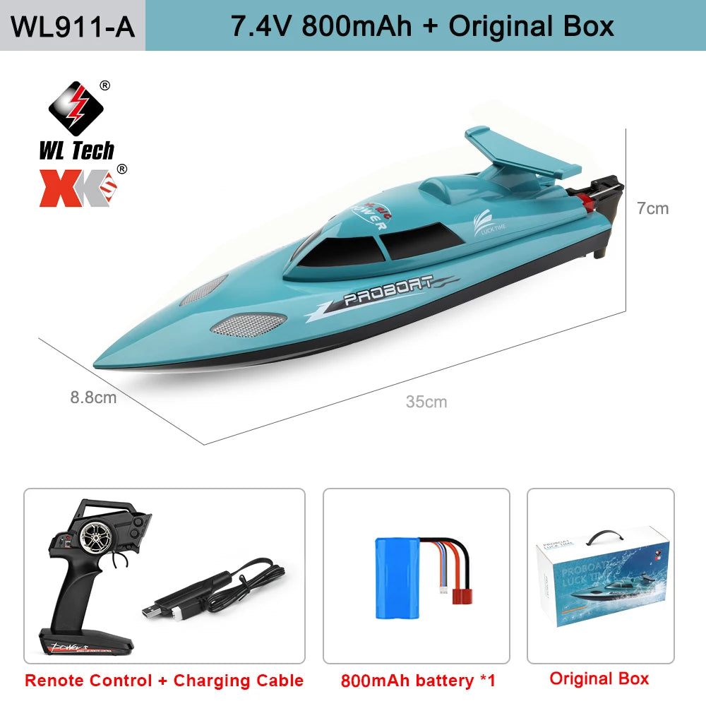 EZ WLtoys WL916 WL912-A RC Boat 2.4Ghz 55KM/H 35KM/H High Speed Racing Watercraft Remote Control Speedboat Toys For Children