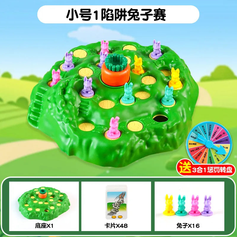 EZ New Rabbit Trap Puzzle Toy Children's Dual Play Multiplayer Board Game Competition Parent Child Interactive Strategy Game