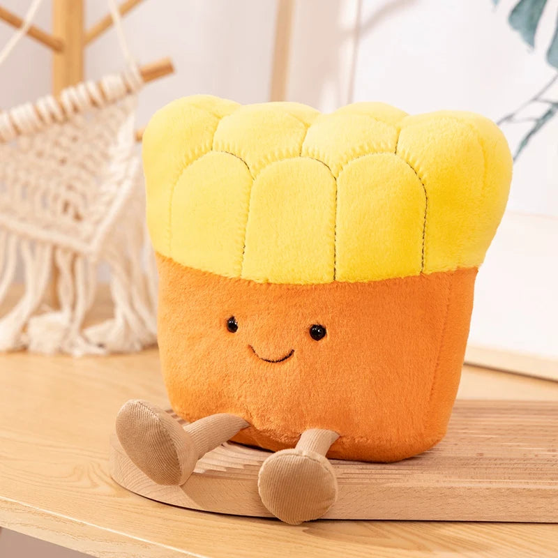EZ New Cartoon Egg Stuffed Toy Expression Food Bread Toast Series Breakfast Doll Fun Decoration Pillow Baby Comfort Doll Xmas Gifts