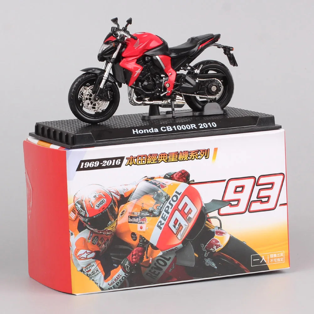 EZ Tiny 1/24 Scale Honda CB750 CB1300 CB1100r Goldwing Valkyrie VFR750R RC30 Gorilla Spring Motorcycle Model Toy Vehicles Bike