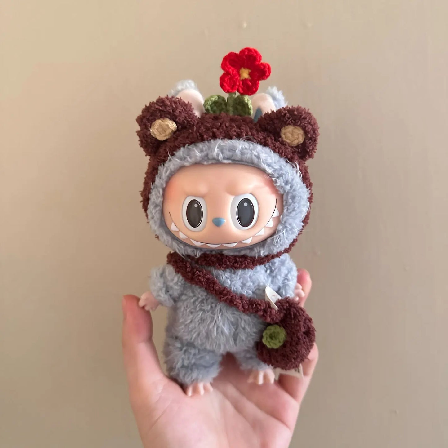 EZ 17cm Labubu Doll Clothes Sunflower Red Flower Heartbeat Macaron labubu clothes labubu cute clothing 