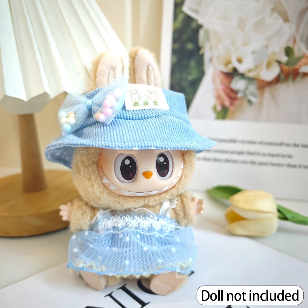 EZ For 17cm Labubu V2 V1 Purple Dress Doll Clothes Outfit Accessories Idol Doll Clothing for Kid Gift Labubu Ropa