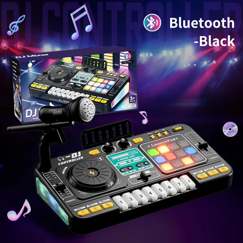 EZ Kids Simulation DJ Mixer Controller Toys Multifunctional Music Effects Electronic Learning Game Birthday Gift for Children