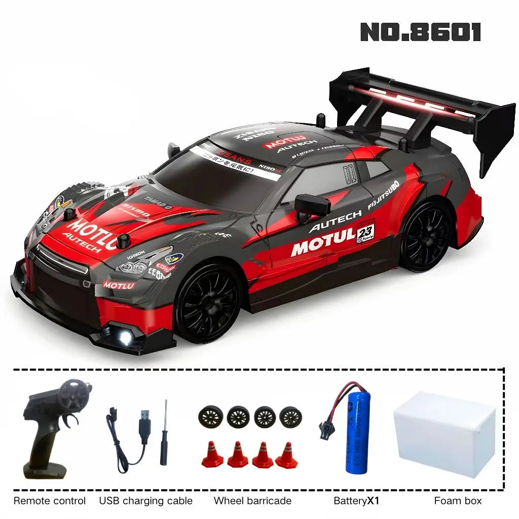 EZ New 1:24 RC drift vehicle, Mustang 4WD cars, racing car with remote control, gift, competition racing car, children's toy