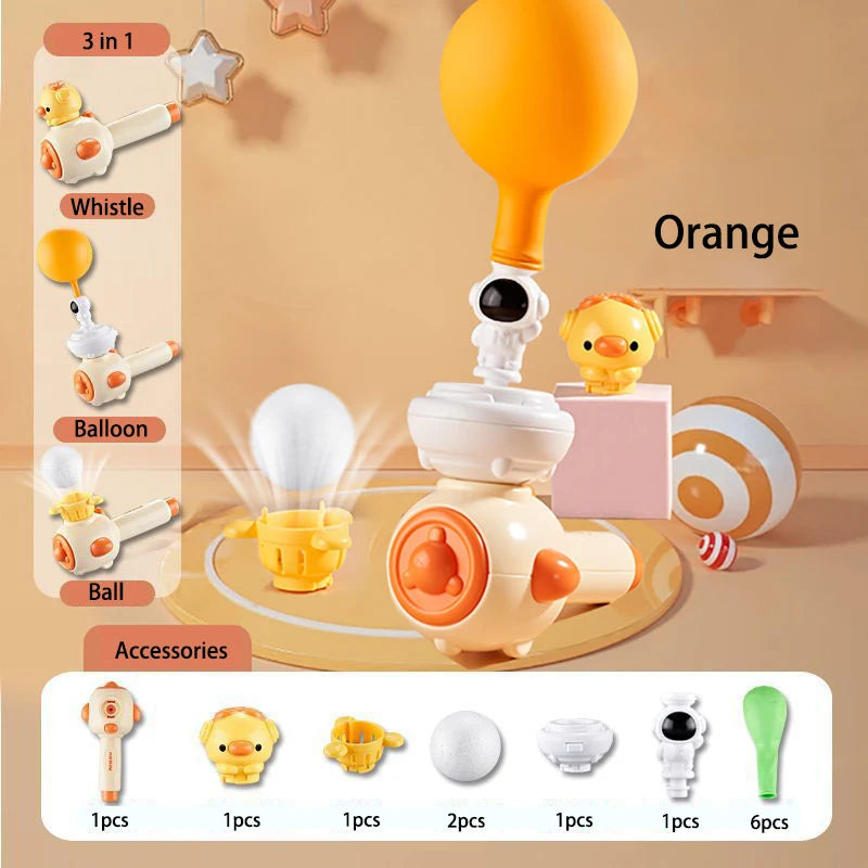 EZ 3 Style Montessori Toy Whistle Ball Blowing Floating Blow Pipe Ball Sensory Fine Motor Skills Educational Breathing Practice Toy