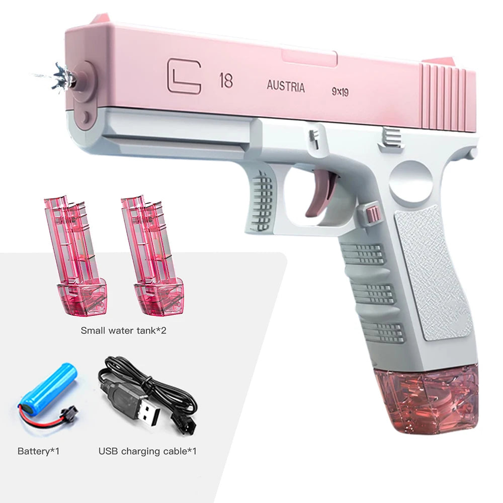 EZ M416 Water Gun Electric Pistol Shooting Toy Full Automatic Summer Shoot Beach Outdoor Fun Toy For Children Boys Girl Adults Gift