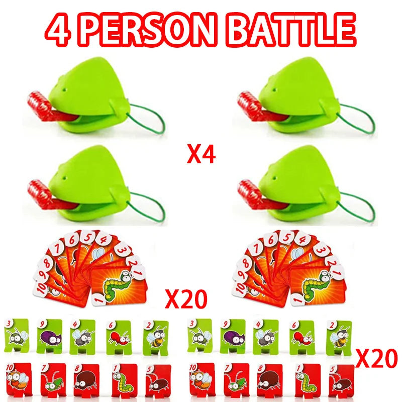 EZ Frog Lizard Mask Wagging Tongue Lick Cards Board Games for Children Family Party Toys Antistress Funny Desktop Puzzle Game Toys