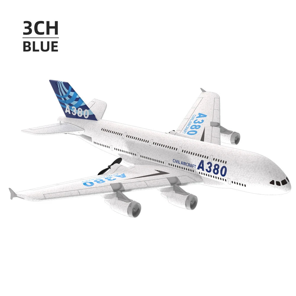 EZ A380 Airplane Airbus RC Airplane Foam Toys 2.4G Glide Fixed Wing RTF Plane Outdoor Toys Drone Modle Easy Fly Children Gift