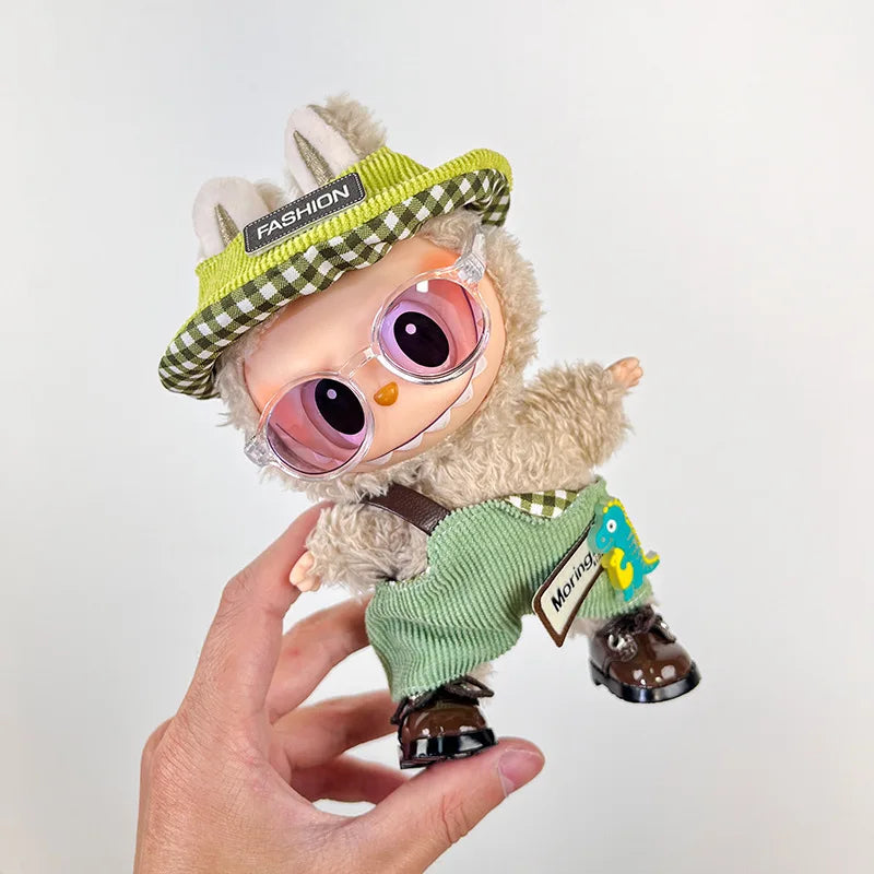 EZ For Labubu Clothes 17cm Labubu Plush Toy Pendant Clothes Replace Cute Fashionable Suit Fashionable And Cute Dress-up Accessories
