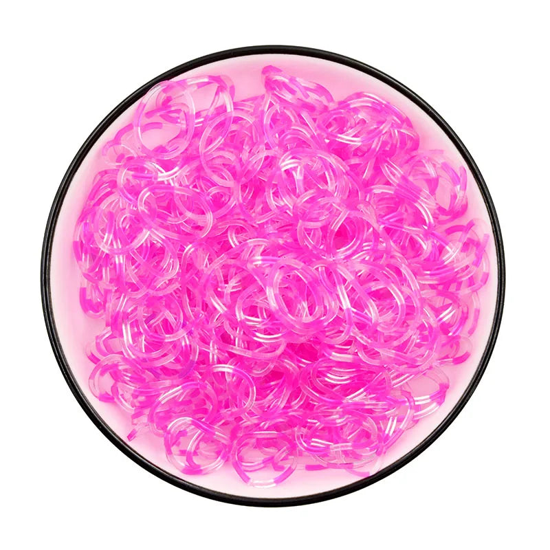 EZ 600pcs Colorful Rubber Loom Bands Refill Kit for Boy Girl DIY Craft Gift Set Rubber Band Loom Make Bracelet Children's Toys