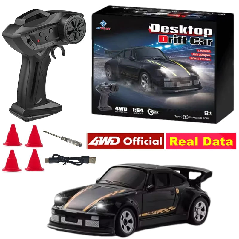 EZ 4WD Drift Racing Car 1/64 or 1/43 Mini Remote Controlled High Speed Car Radio Electric Competition Toy Gift For Kids Boys Adults