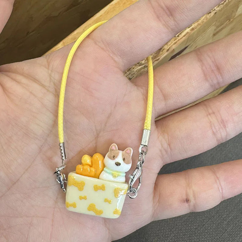 EZ Labubu Doll 15-17cm Mini DIY Pet carrying bag Dress Up Plush Toy Accessories Dollhouse Hanging Neck Accessories Dollhouse Pendan