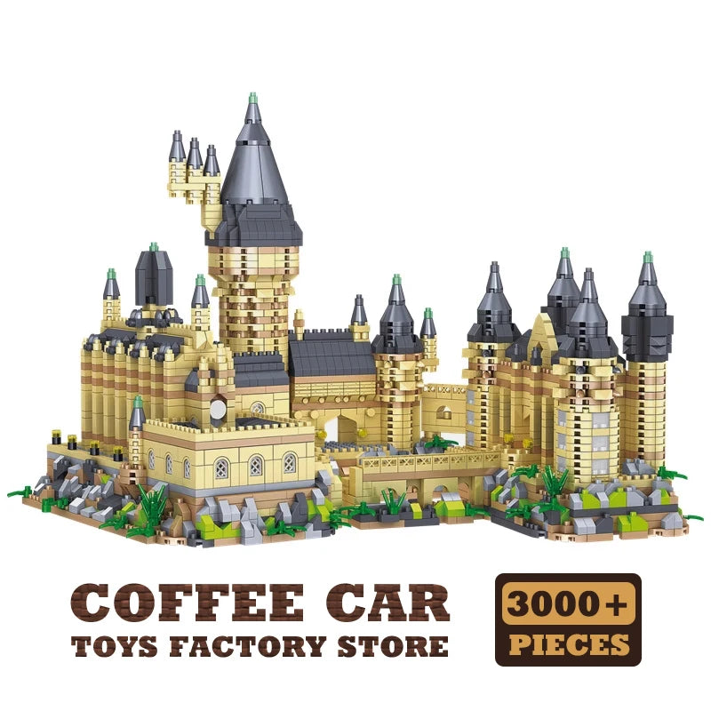 EZ Creative Magic School Model Diamond Bricks Sets Medieval Castle MOC Building Blocks DIY Plastic Toys Adult Kids Christmas Gifts