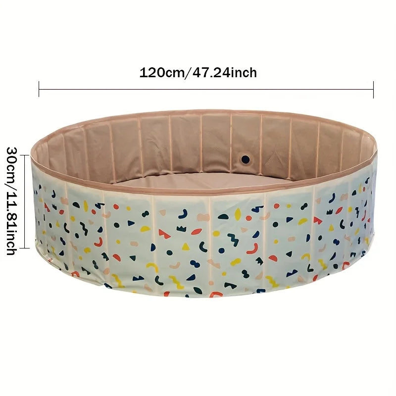 EZ Multi functional folding swimming pool, ball pool with drainage valve, children's game fence, indoor and outdoor swimming pool.