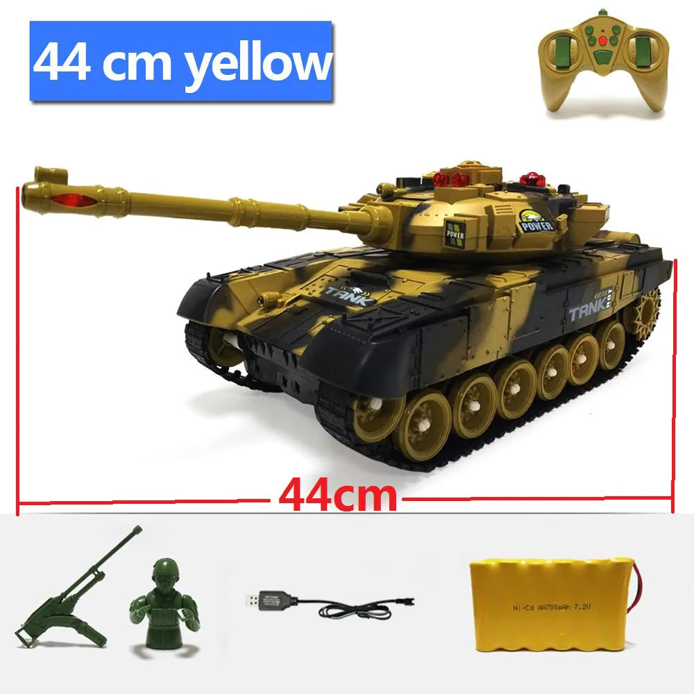 EZ 55/44/33CM Rc Tank Military War Tanks Electric Car Remote Control Simulation Shooting Radio-Controlled Crawler Toys for Boys