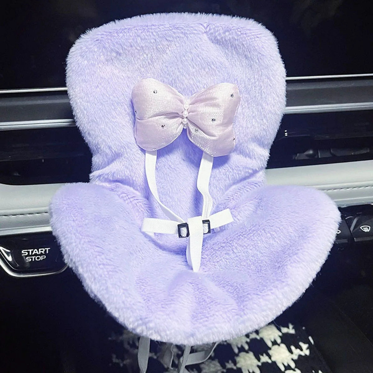 EZ Mini Cute Car Safety Seat Car Air Outlet Decoration Car Interior Decoration Ornament Suitable for 17cm labubu Dolls