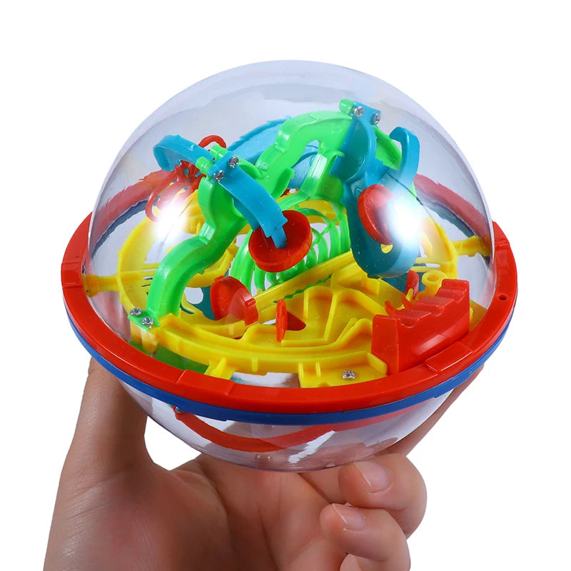 EZ Maze Ball Mini 3D Magic Puzzle Intelligence Idea Perplexus Maze Game Labyrinth IQ Gifts Display Stand for Kids and Adults