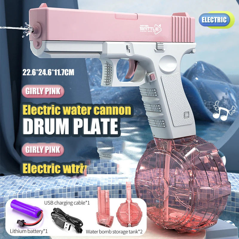 EZ Electric Water Gun With light Sprays Flame Effect Continuously High-pressure Powerful Outdoor Water Gun Toys pistolet na wode