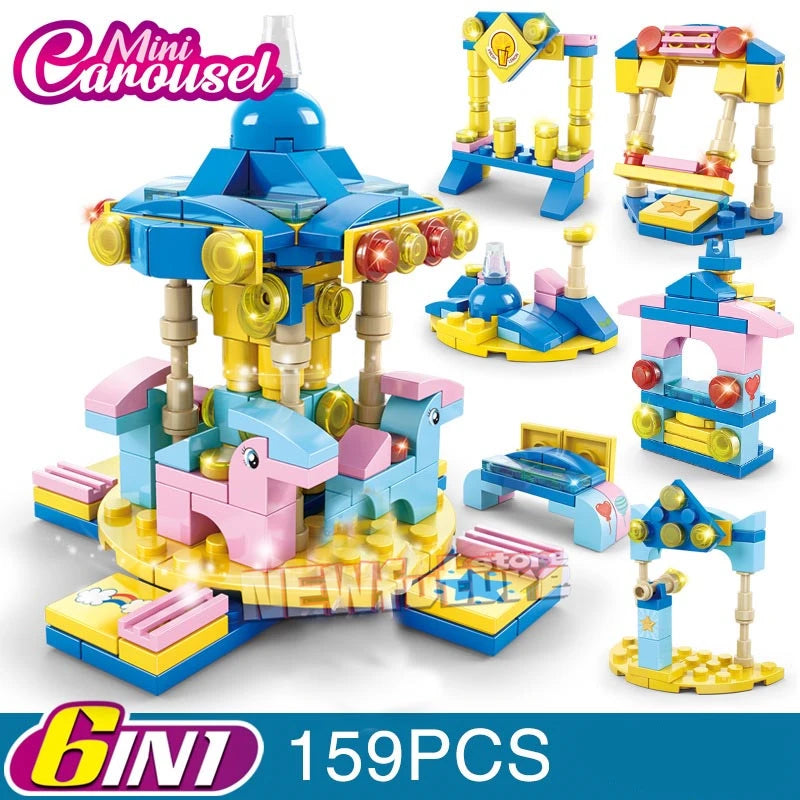 EZ NEW Dreams House Racer Car Doctor Painter Musician Scientist Pastry Chef Cameraman Astronaut Building Blocks Kit Brick Model Toy