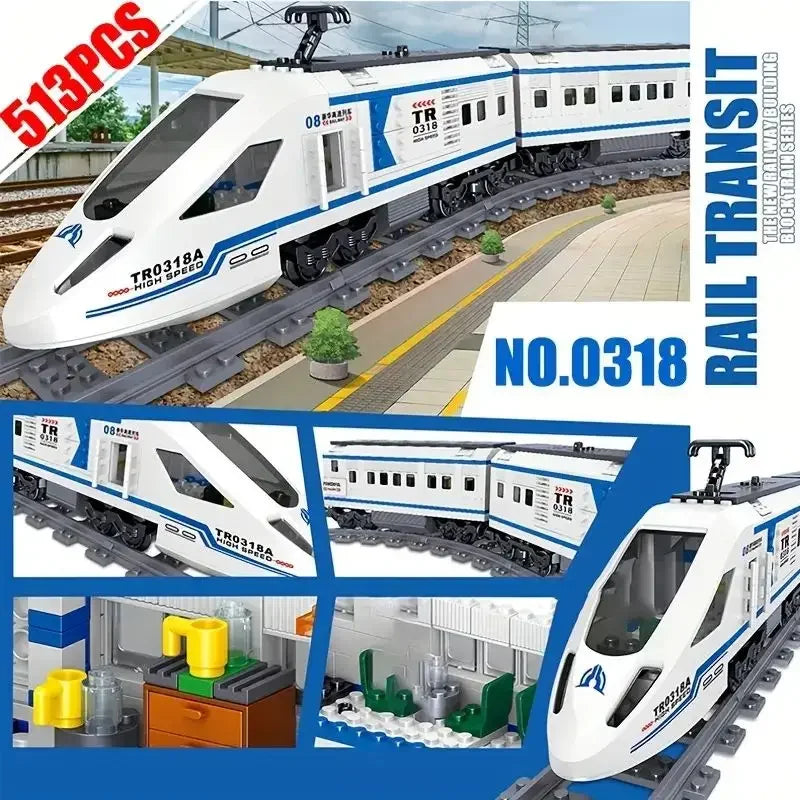 EZ Technical Train Maintenance Advanced Model City Rail Tracks Building Blocks Toys For Kids Boys MOC EXPERT