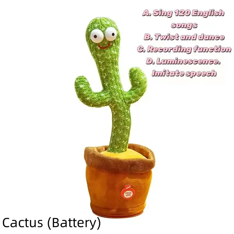 EZ Dancing Talking Cactus Toy Babies Kids Toddlers Interactive Singing Mimicking Recording Repeating Gift Boy Girl Educational Play