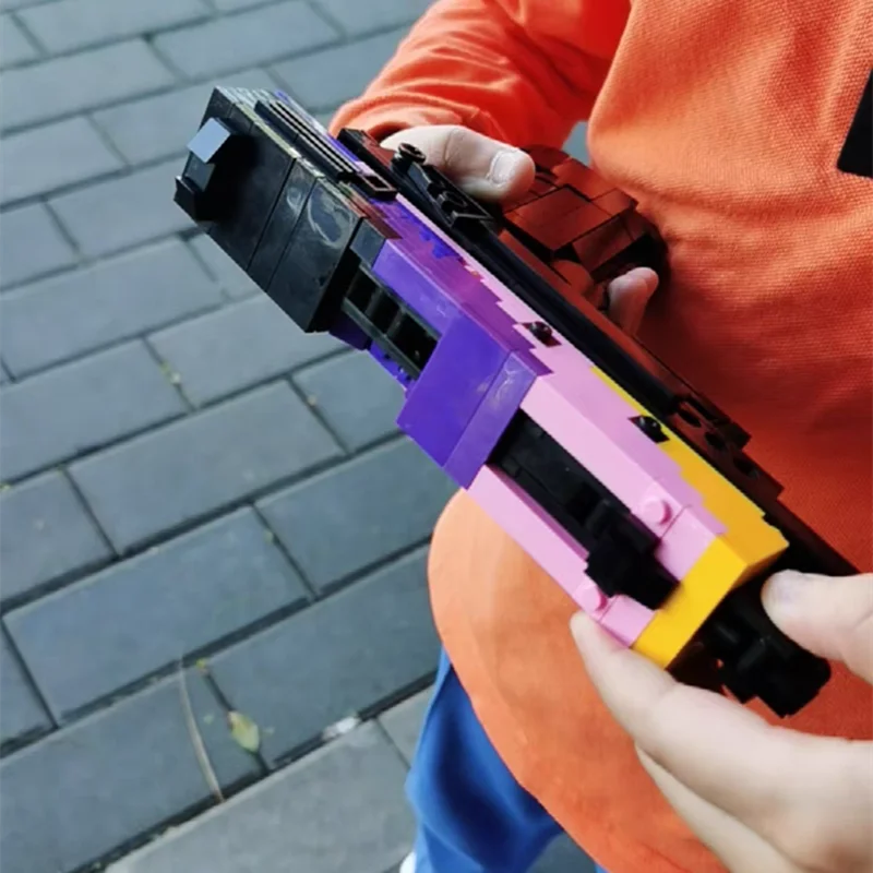 EZ MOC CSGO Military Series Single Shot G18 Gun G17 Gloch Pistol Building Blocks Set DIY Bricks Toys For Boys Christmas Gift