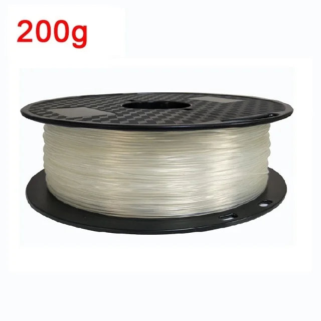 EZ Flexible Filament TPU 1.75mm 200g Translucent Filament Soft 95A TPU FDM 3D Printer Material Glow In The Dark Filament Rainbow