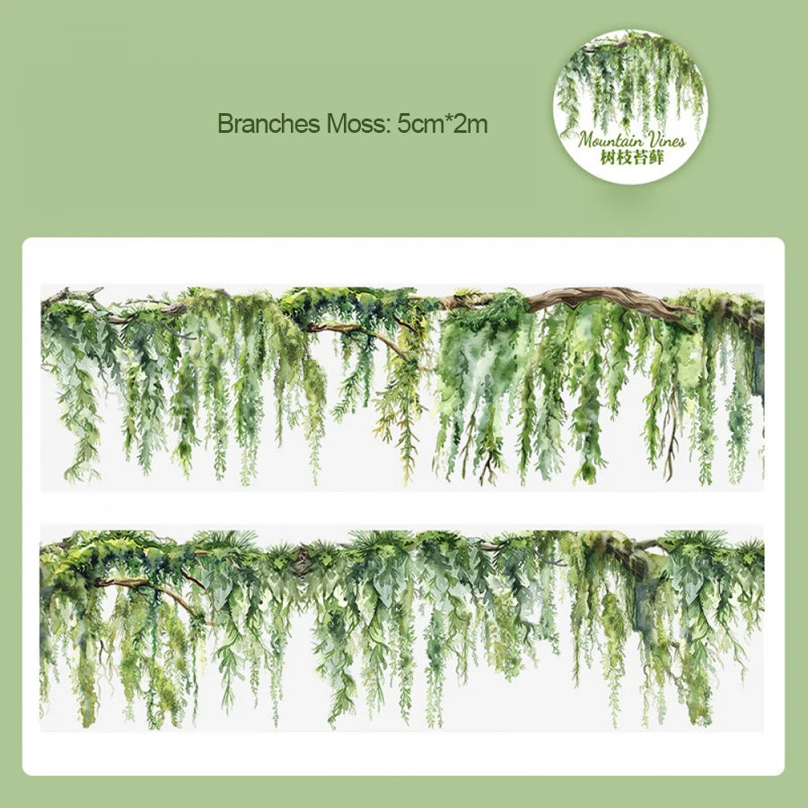 EZ 1Pc Flower vine sticker Rose Bougainvillea Ivy vine moss beautiful sticker DIY handmade photo album decorative sticker