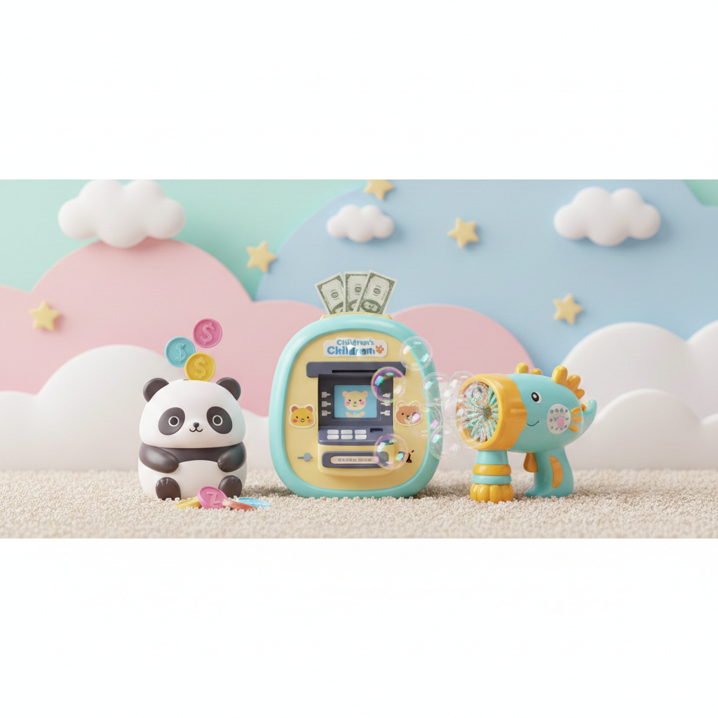 Baby / Kids Toys Sub Children ATM & Bubble Gun