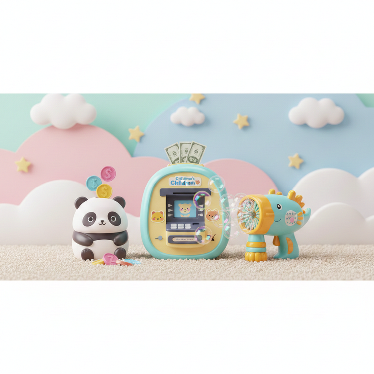 Baby / Kids Toys Sub Children ATM & Bubble Gun