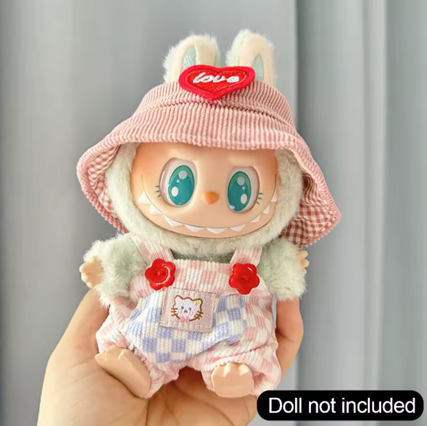 For 17cm 3.0 Ropa Labubu V1 V2 V3 outfit clothes Time to chill doll clothes for labubu II Doll cute clothes