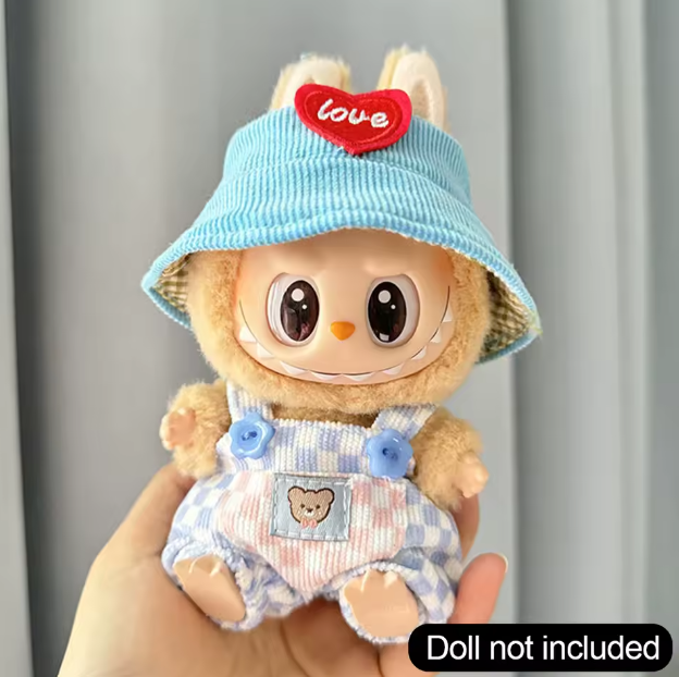For 17cm 3.0 Ropa Labubu V1 V2 V3 outfit clothes Time to chill doll clothes for labubu II Doll cute clothes