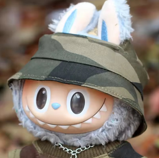 15/17cm Labubu Doll Camouflage Suit Set Stylish Shirts with Color Match Jeans for Ropa Labubu Accessories