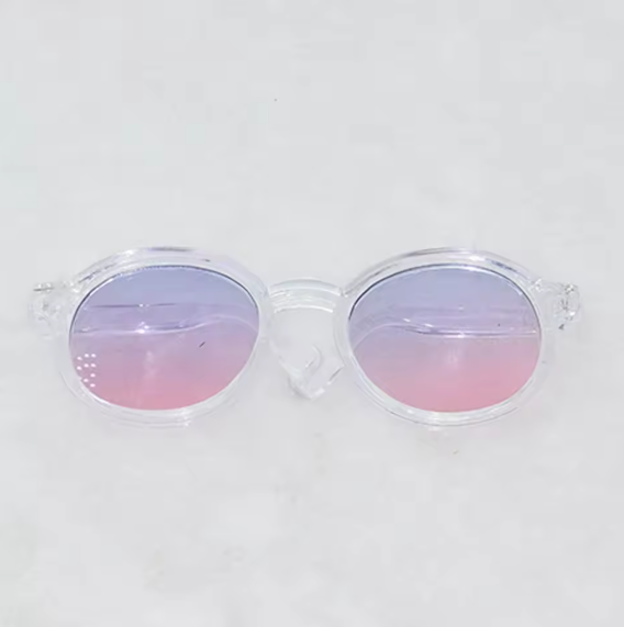 6.5cm Transparent Plastic Glasses for 1/8 1/6 1/3 1/4 BJD for Labubu MSD SD Plush for EXO Doll Sunglasses
