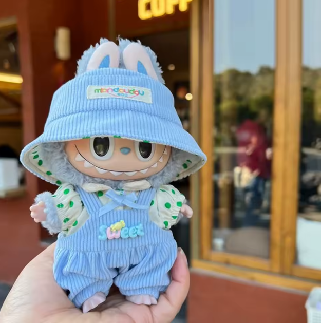 For 17cm 3.0 Ropa Labubu V1 V2 V3 outfit clothes Time to chill doll clothes for labubu II Doll cute clothes