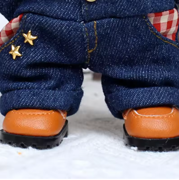 15/17cm Labubu Doll Camouflage Suit Set Stylish Shirts with Color Match Jeans for Ropa Labubu Accessories