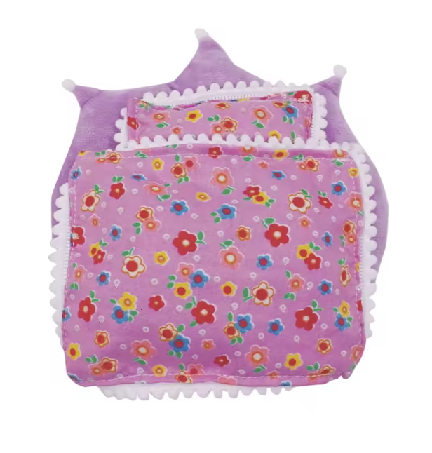 17cm Mini Doll's Accessories Set For Labubu Doll Pop 3Pcs/Set Bed+Quilt+Pillow Pajamas Sleeping Bag Dollhouse Gift,Girl's Toys