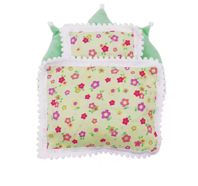 17cm Mini Doll's Accessories Set For Labubu Doll Pop 3Pcs/Set Bed+Quilt+Pillow Pajamas Sleeping Bag Dollhouse Gift,Girl's Toys