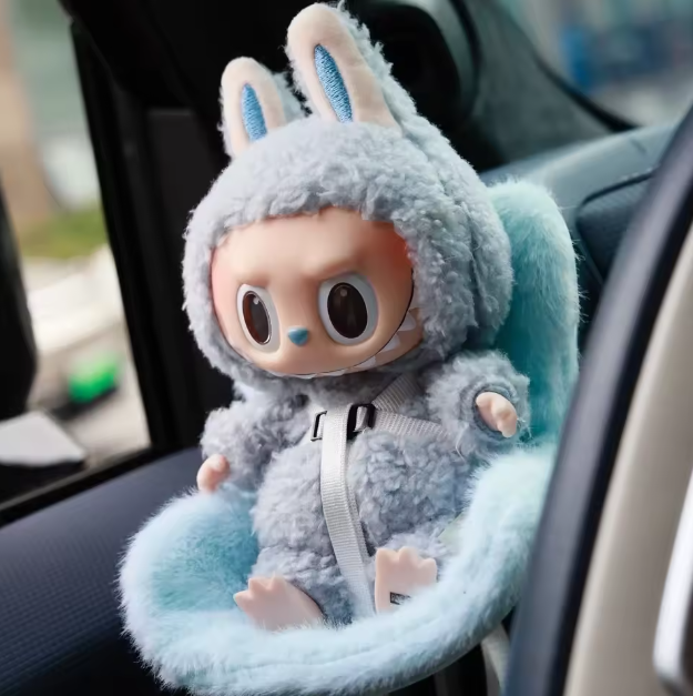 15-17cm Car Doll Seat Labubu Doll Safety Seat Cute Doll Air Outlet Aromatherapy Decoration Car Interior Decoration
