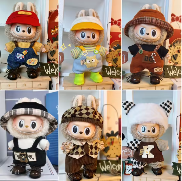 Doll Clothes Outfit Accessories For 17cm Labubu V2 V1 Doll's Clothing Different styles Cosplay dress Kid Toy Gift