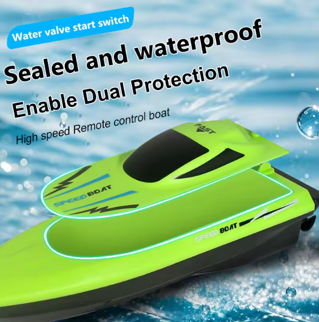 Kids' Waterproof & Ultra-Fast Remote Control Boat, Lightweight RC Water Racer for Pool Fun Toys Ideal Birthday Gift for Children